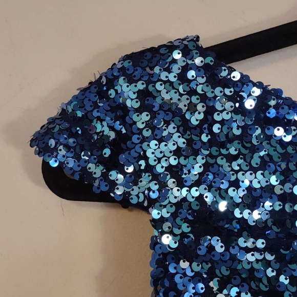 Short Tullle Sequins Homecoming Dress Sarah Bridal Navy 2 - Picture 9 of 10